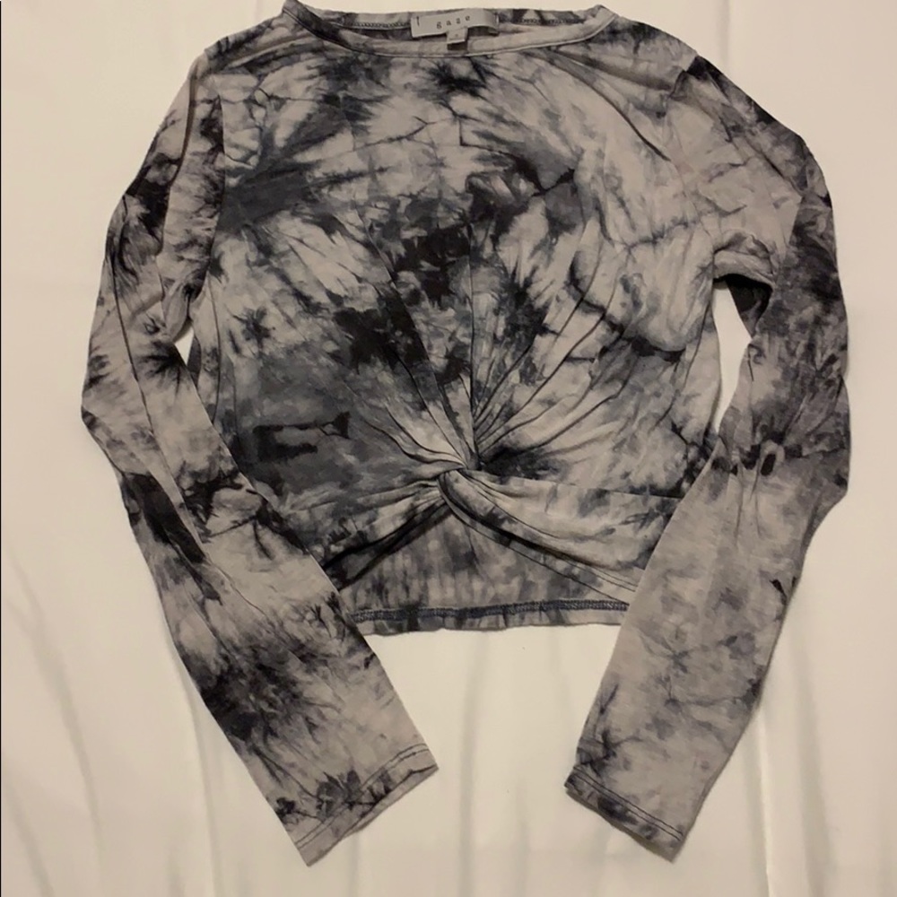 Grey and White basic cropped T-Shirt